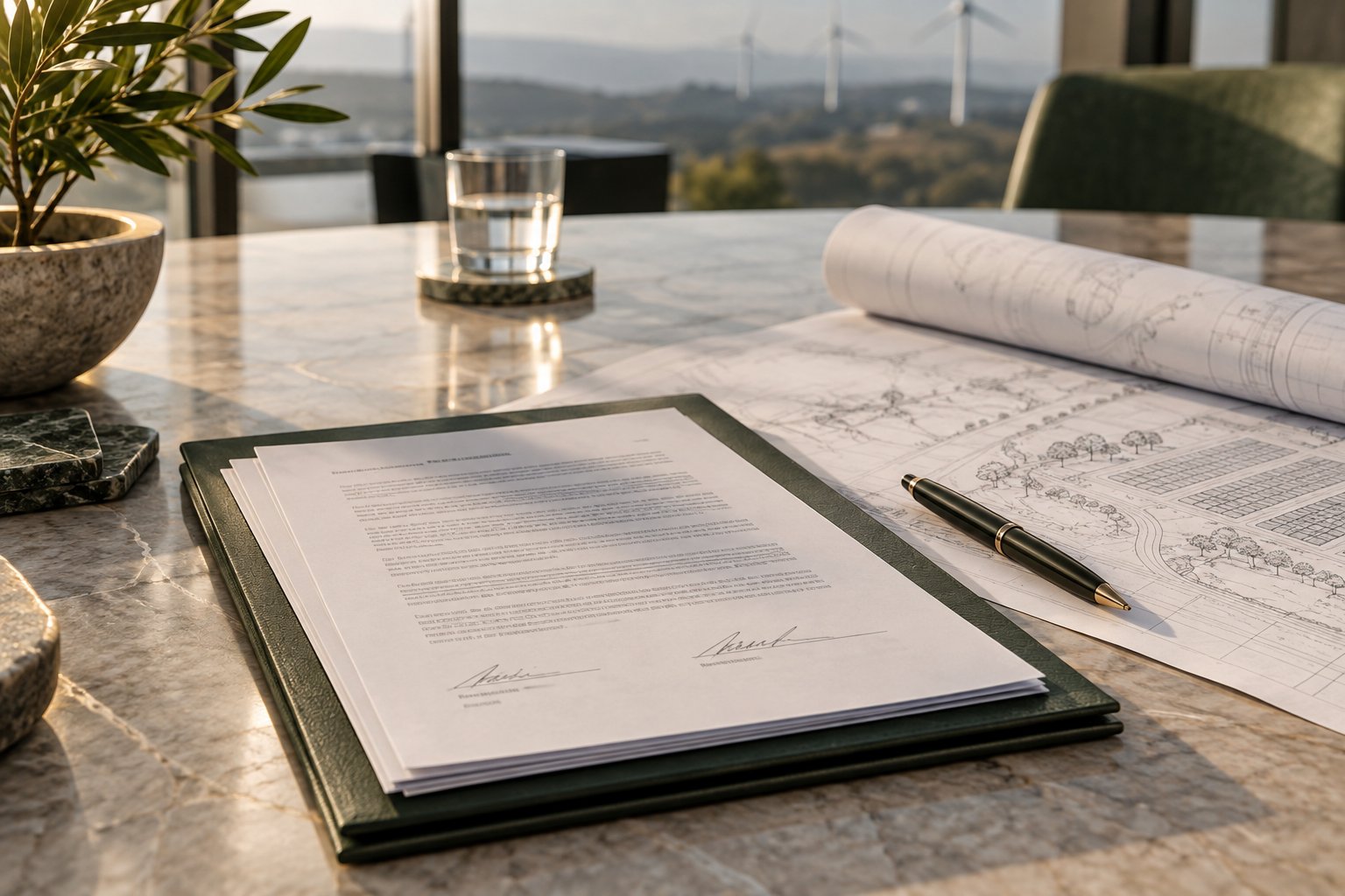 Conceptual transaction documents and energy project plans
